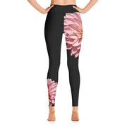 Pink Dahlia Yoga Leggings